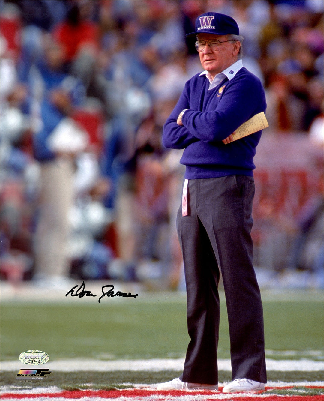 Don James Autographed Signed 8x10 Photo Washington Huskies MCS Holo