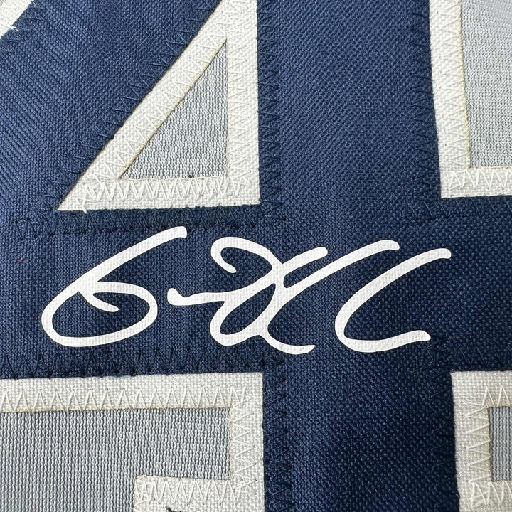 Framed Facsimile Autographed Gerrit Cole 33x42 Grey Reprint Laser Auto Jersey