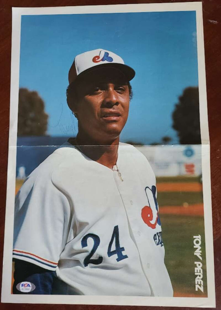 Tony Perez PSA DNA Signed  11x16 Insert Photo Autograph Expos