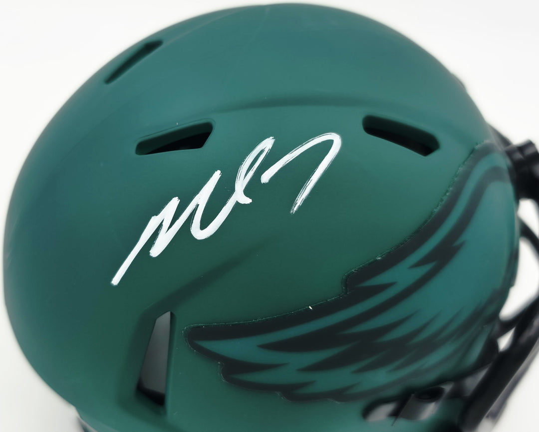 Michael Vick Signed Philadelphia Eagles Rave Green Speed Mini Helmet Beckett Wit