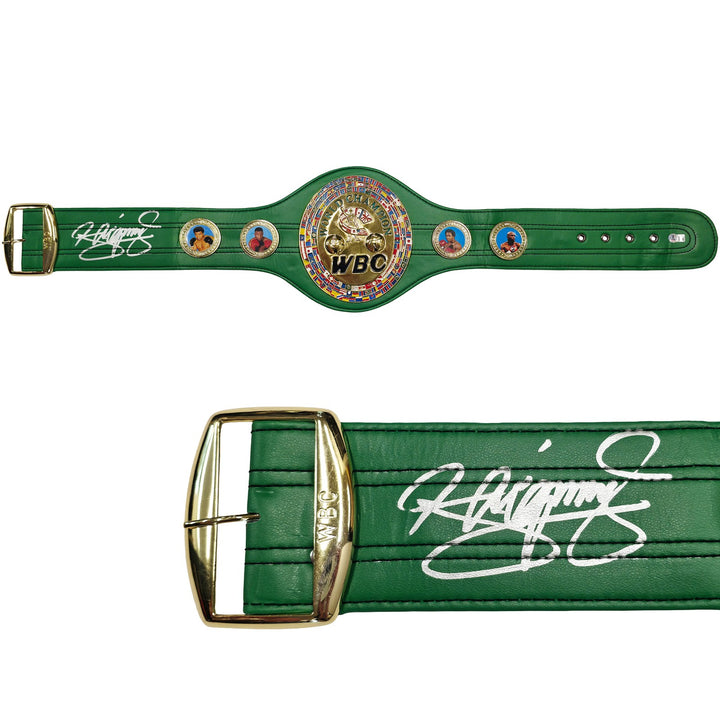 Manny Pacquiao Signed Green WBC World Championship Boxing Belt Beckett Witness