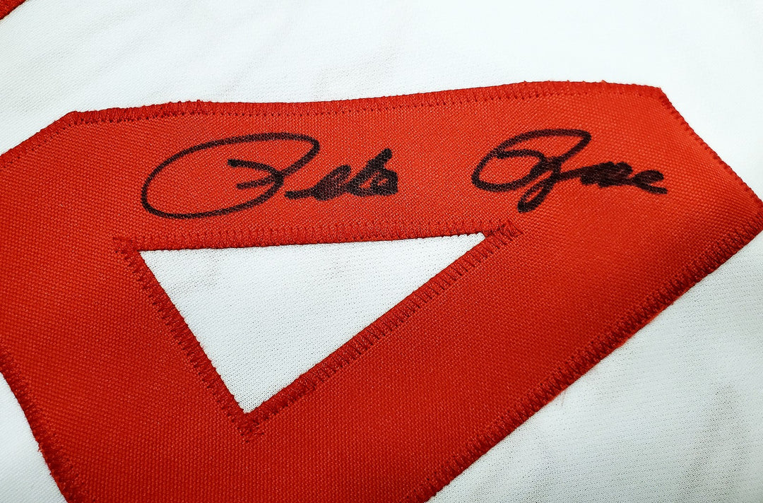 Cincinnati Reds Pete Rose Autographed Signed White Jersey PR Holo