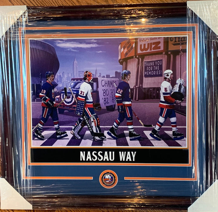 NY Islanders Nassau Coliseum Stanley Cup Litho Photo Framed Trottier Mike Bossy