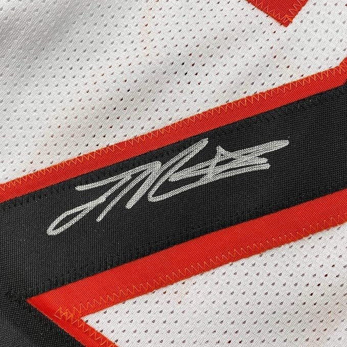 Framed Autographed/Signed Joe Mixon 35x39 Cincinnati White Jersey JSA COA