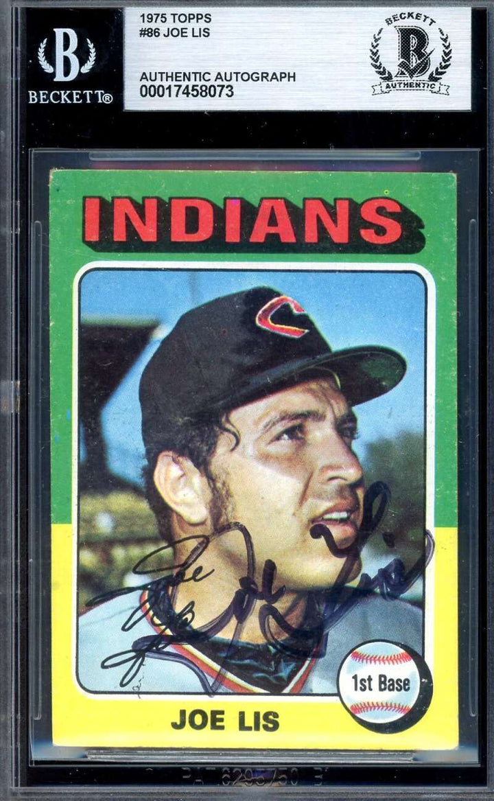 Joe Lis Beckett BAS Signed 1975 Topps Autograph