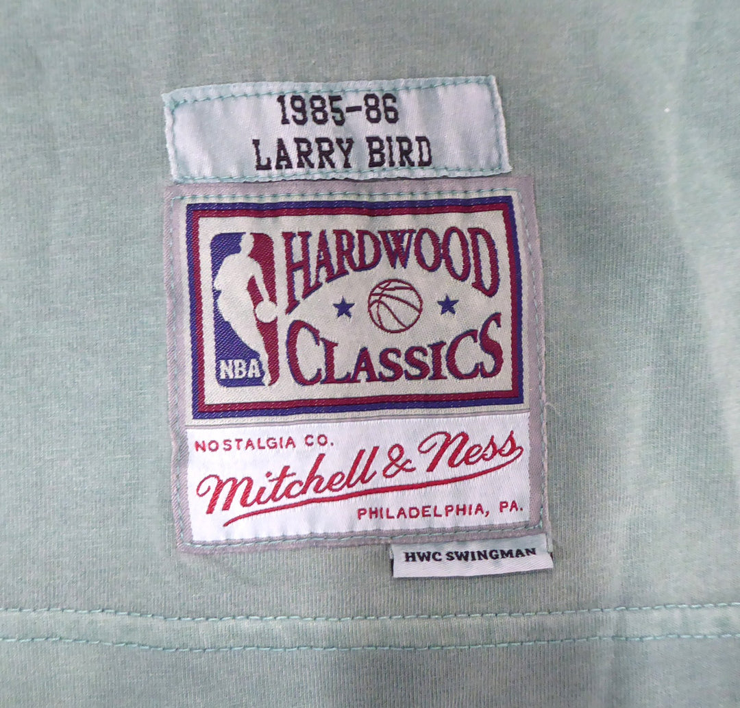 Celtics Larry Bird Auto Green Mitchell Ness Washed Out Swingman Jersey L Beckett