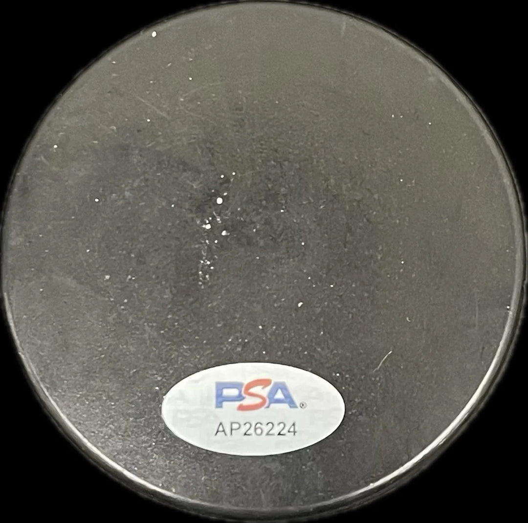 Tyler Johnson  Signed Hockey Puck PSA Tampa Bay Lightning
