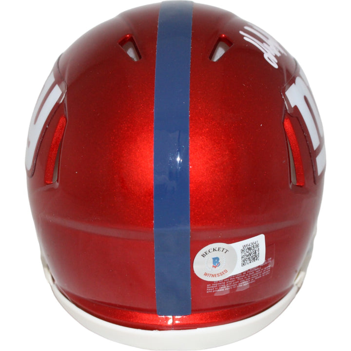Jalin Hyatt Autographed/Signed New York Giants Flash Mini Helmet Beckett 43005