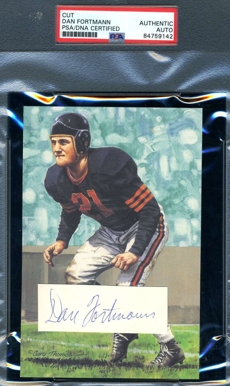 Dan Fortmann PSA DNA Signed Goal Line Art Card GLAC Cut Autographed