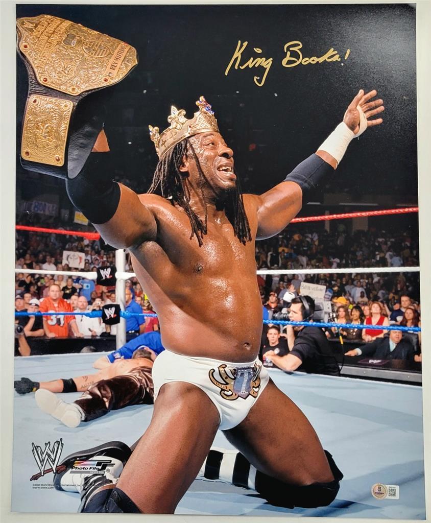 King Booker T signed WWE Wrestling 16x20 photo autograph ~ Beckett BAS