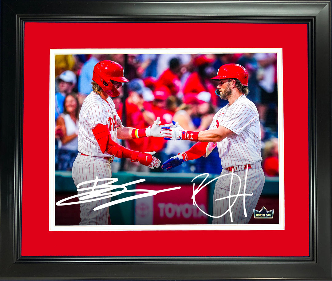 Framed Bryce Harper Bryson Stott Phillies Facsimile Engraved Auto 12"x15" Photo