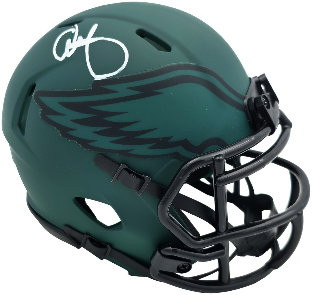 Alshon Jeffery Signed Philadelphia Eagles Rave Green Speed Mini Helmet Beckett