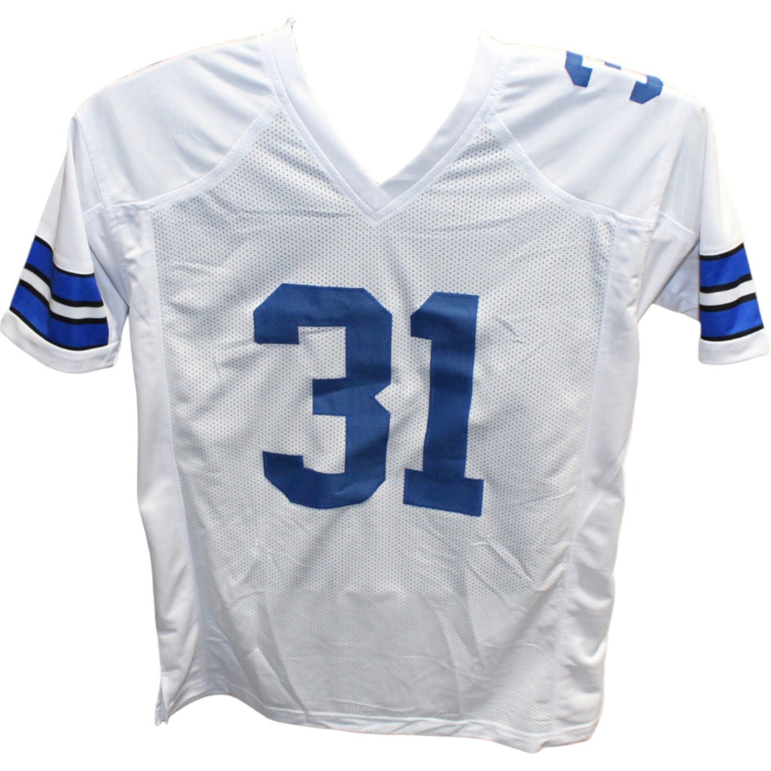 Roy Williams Autographed/Signed Pro Style White Jersey Beckett 42798