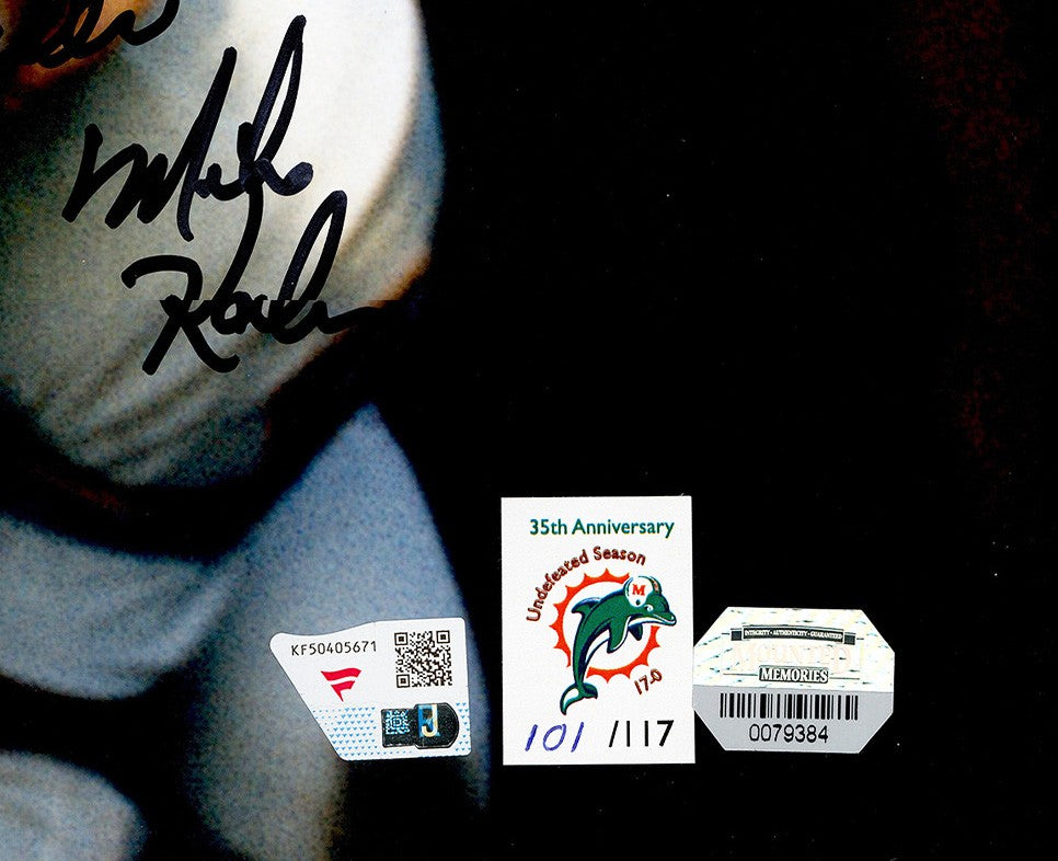1972 Dolphins Perfect Season Team Auto 20x24 Photo 40+ Sigs Shula #/117 Fanatics