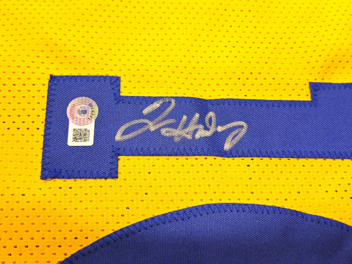 Golden State Warriors Tim Hardaway Autographed Signed Yellow Jersey Beckett Wit