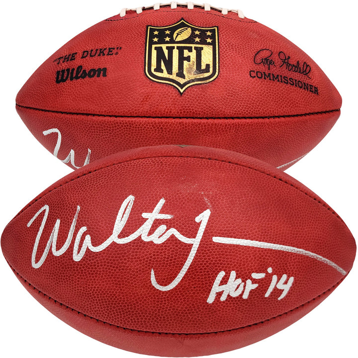 Walter Jones Signed Official NFL Leather Football Seahawks "HOF 14" MCS Holo