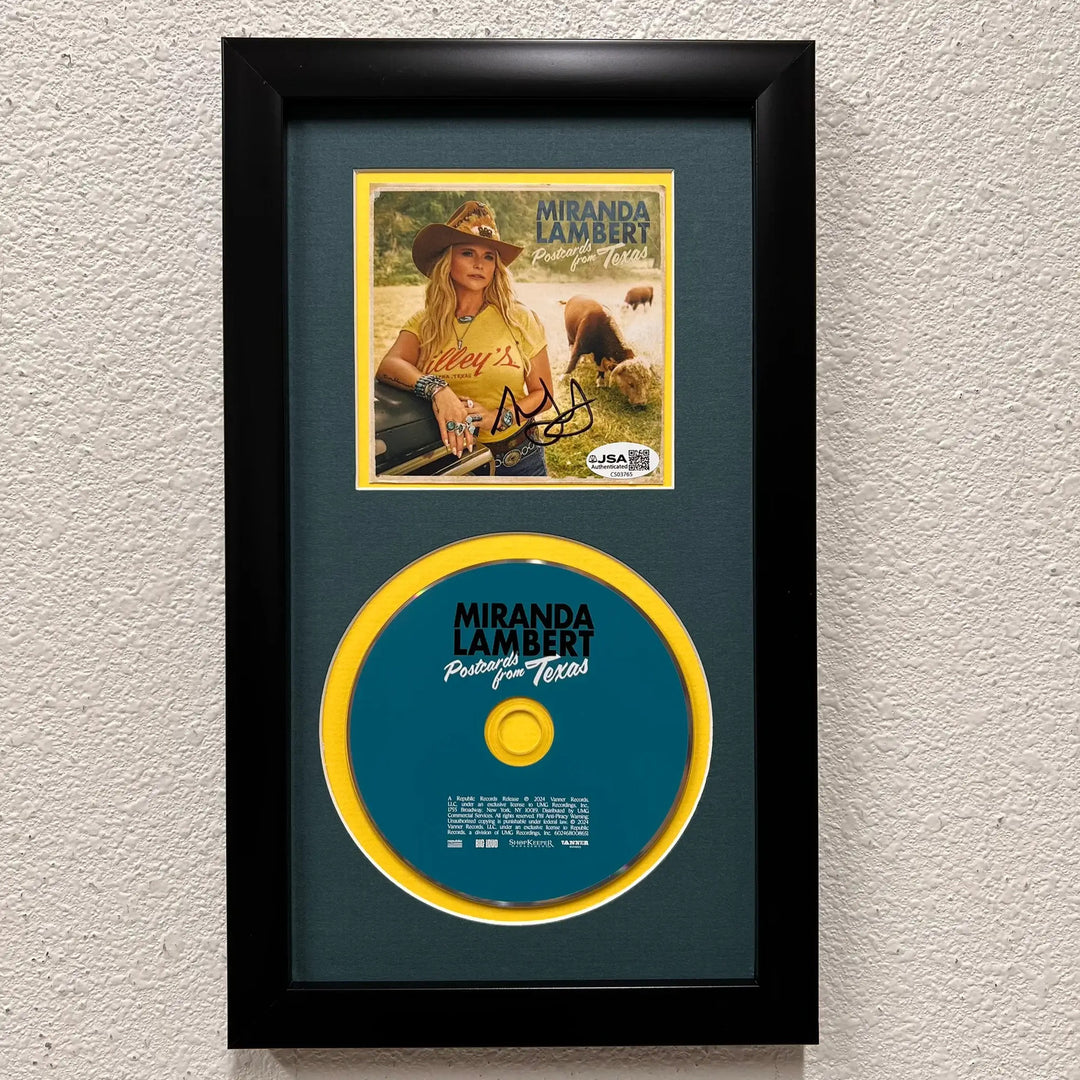 Miranda Lambert Signed Postcards from Texas Framed CD Album JSA