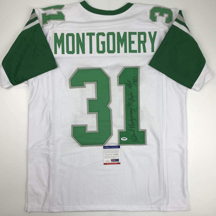Autographed/Signed Wilbert Montgomery Inscribed Philadelphia White Jers