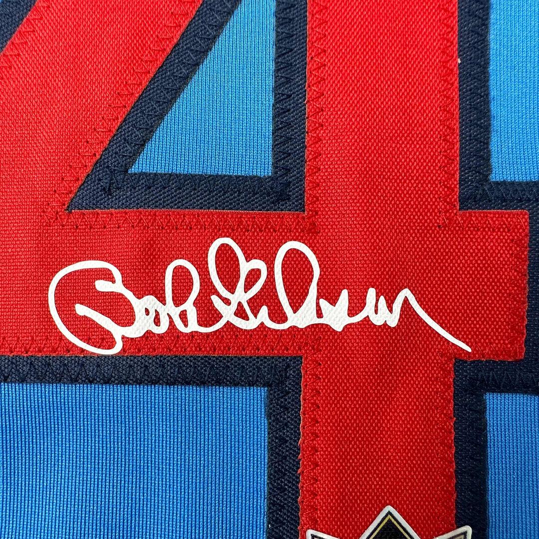 Facsimile Autographed Bob Gibson St. Louis Blue Reprint Auto Jersey Men's XL