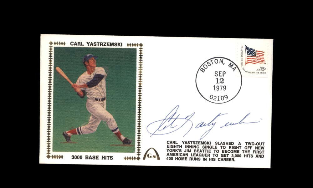 Carl Yastrzemski PSA DNA Signed 1979 First Day Cover Cache FDC 3000 Base Hits