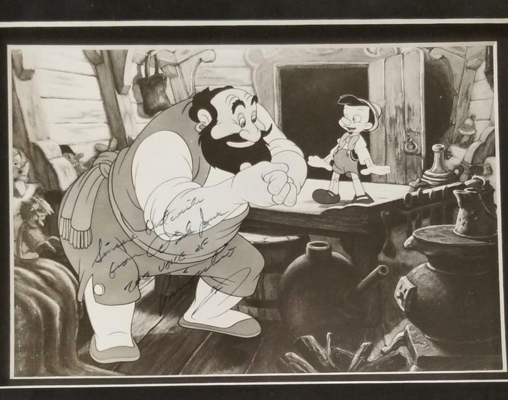 Dickie Jones signed 8x10 Photo Lithograph FRAMED Disney Voice of Pinocchio (B)