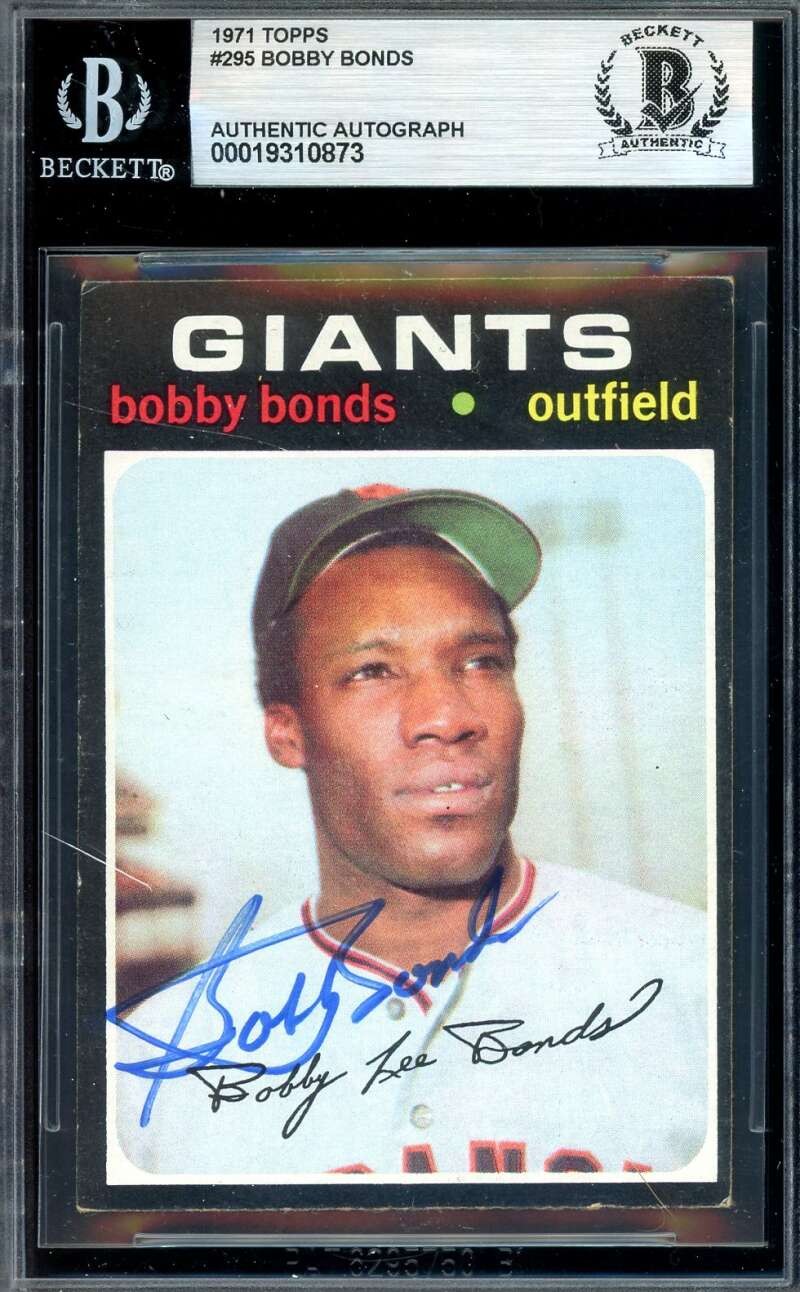 Bobby Bonds Beckett BAS Signed 1971 Topps Autograph