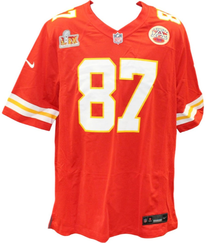 Travis Kelce Kansas City Chiefs Super Bowl LIX Sz L Nike Red Jersey 55367