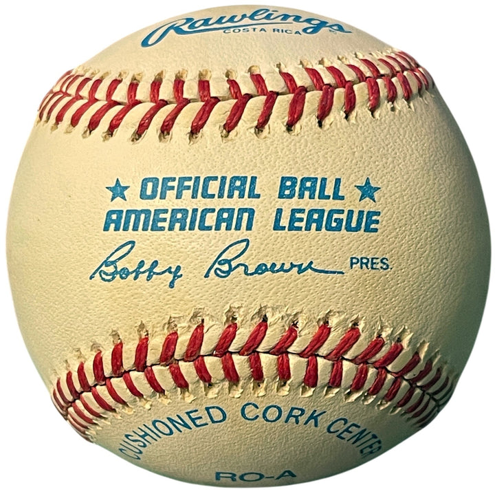 Jim "Catfish" Hunter signed ROAL Rawlings OFC American League Baseball Tone -BAS