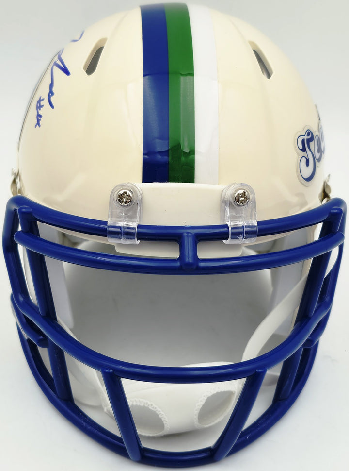 Michael Dickson Signed Seahawks Cream Retro Speed Mini Helmet MCS COA