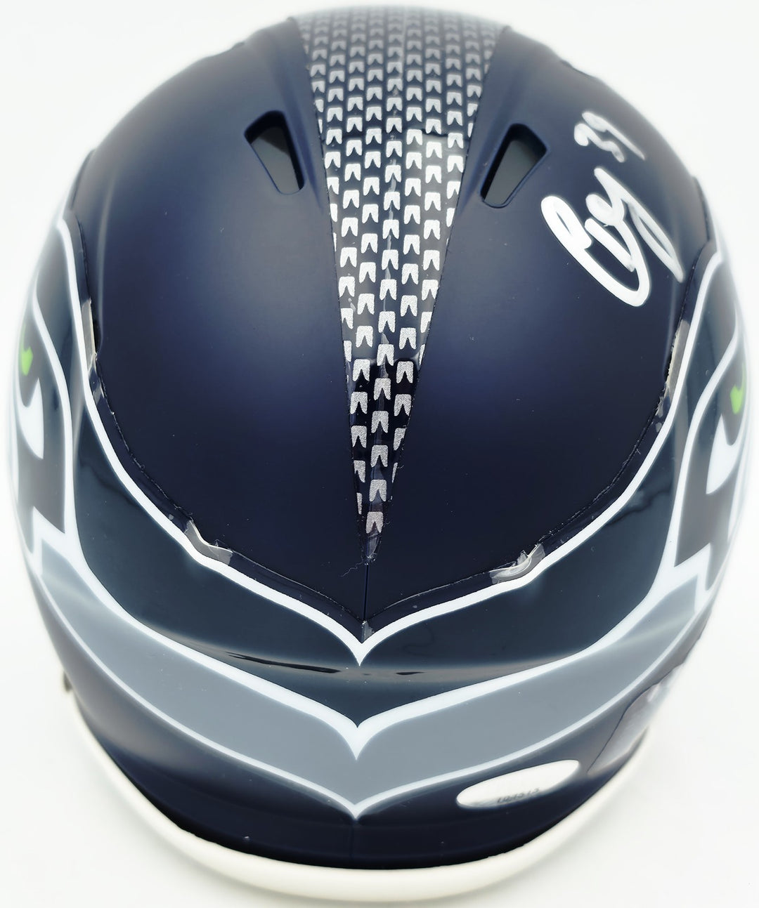 Ty Okada Signed Seahawks Blue Speed Mini Helmet MCS Holo