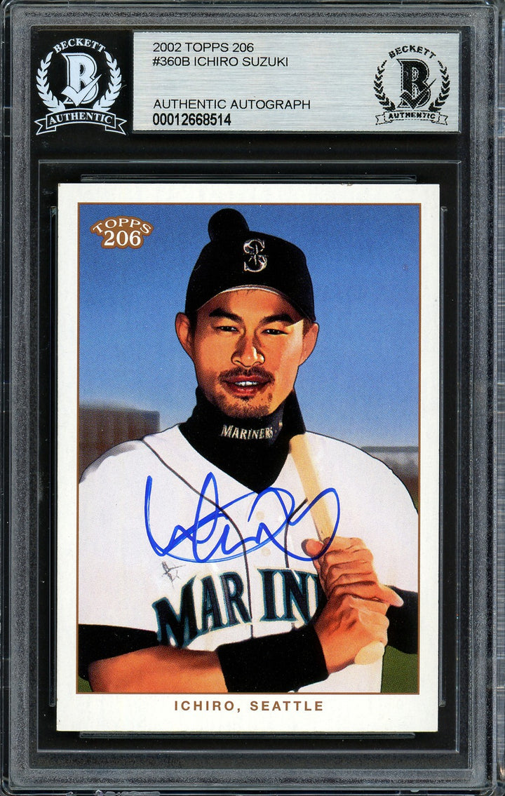 Ichiro Suzuki Signed 2003 Topps 206 Card 360 Seattle Mariners Beckett