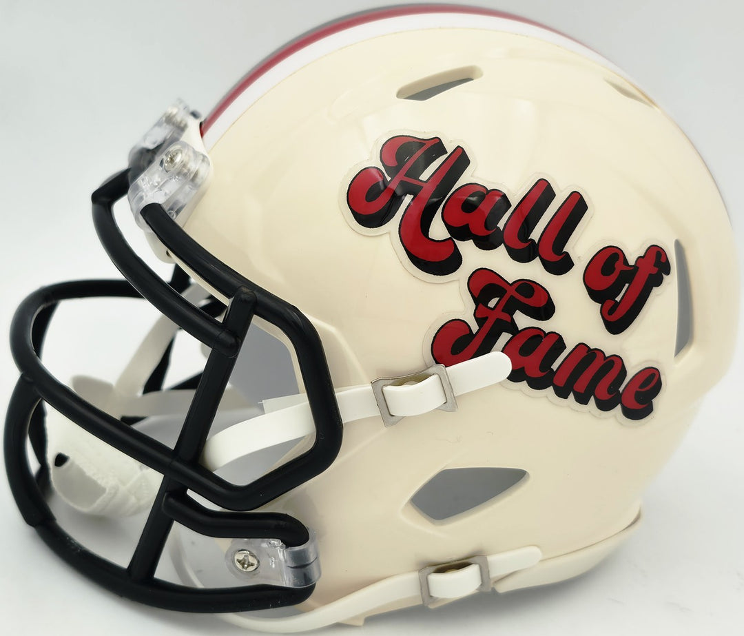 Brian Urlacher Signed Bears Cream HOF Logo Mini Helmet HOF 18 Beckett