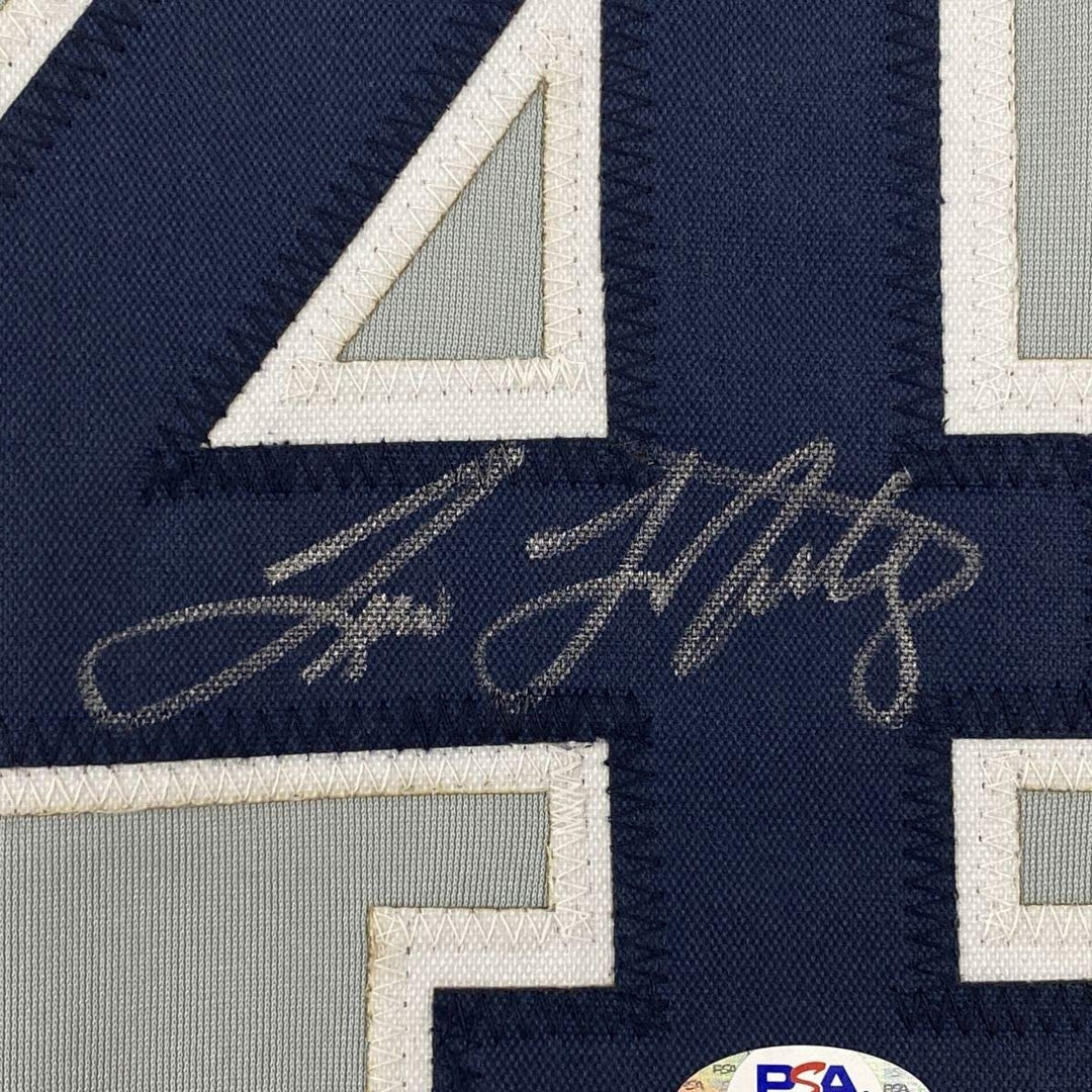 Autographed/Signed TINO MARTINEZ New York Grey Jersey PSA/DNA COA Auto