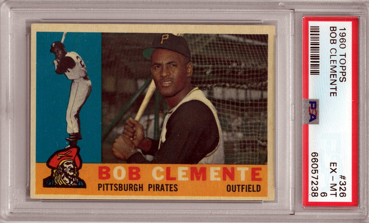 Roberto /Bob Clemente 1960 Topps Baseball Card #326 Pirates - PSA Graded 6 EX-MT