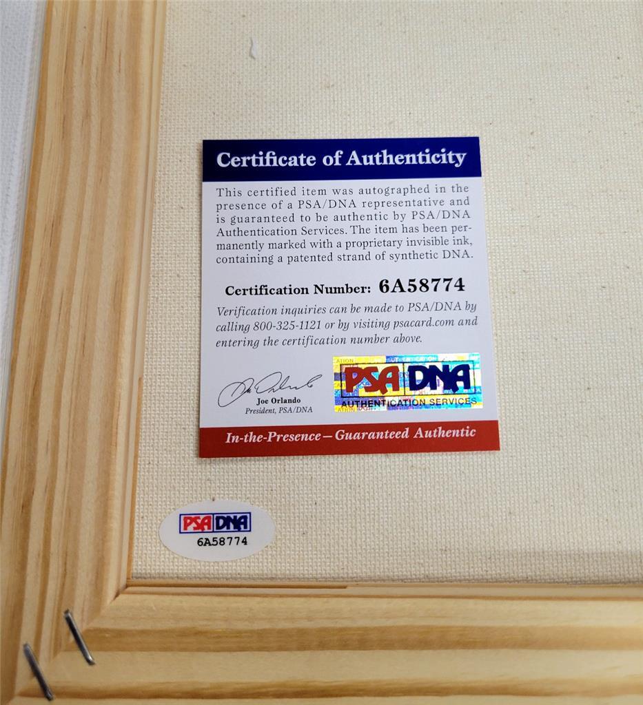 Idina Menzel signed Frozen Elsa 8x10 original canvas sketch Marantz artist ~ PSA