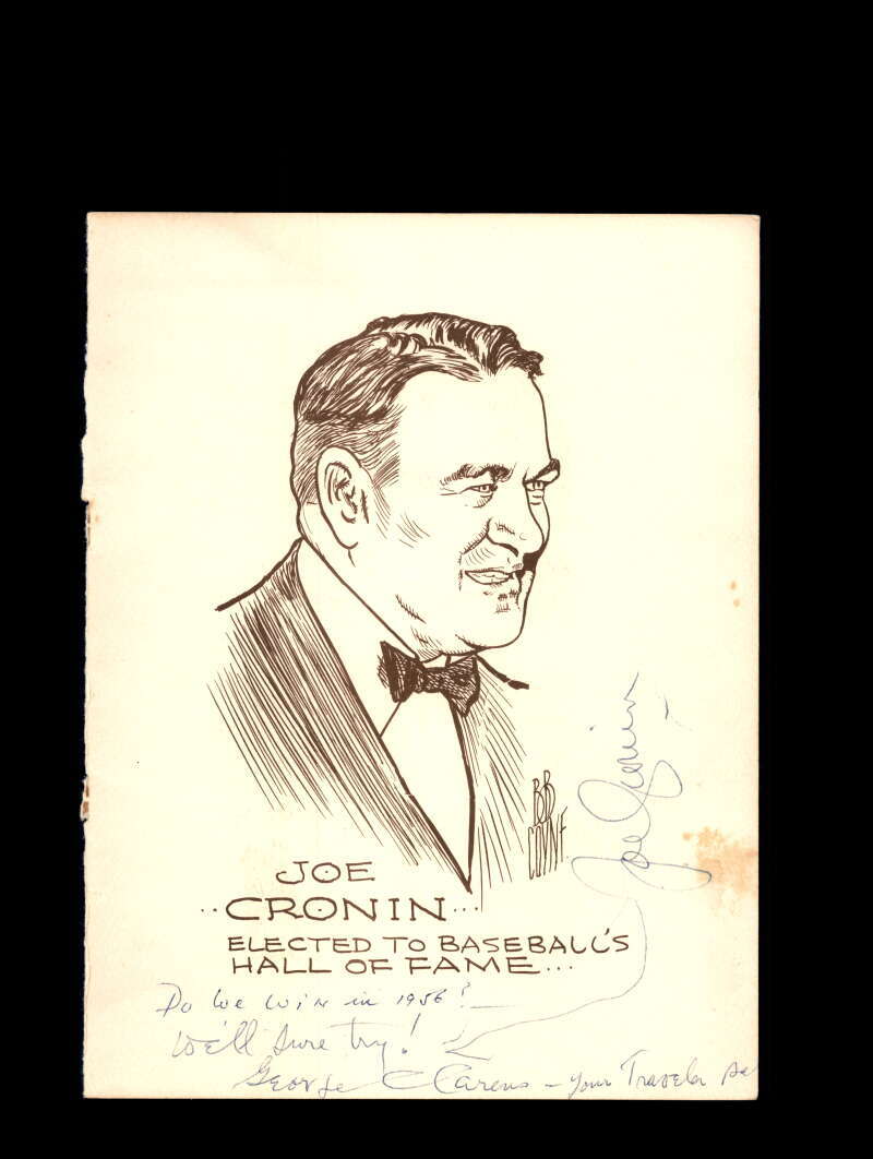 Joe Cronin Pinky Higgins JSA Cert Signed  7x9 Vintage Photo Autograph