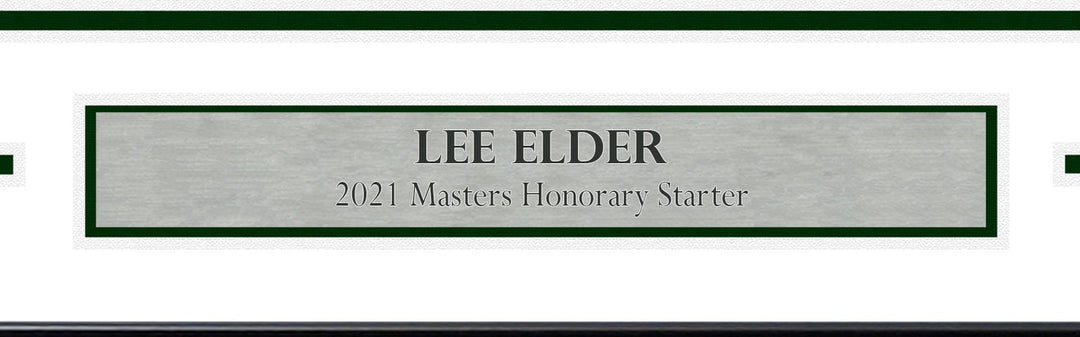 Lee Elder Signed Framed 2021 Masters Golf Pin Flag Honorary Starter Beckett BAS