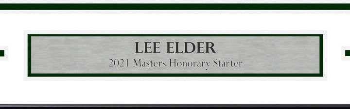 Lee Elder Signed Framed 2021 Masters Golf Pin Flag Honorary Starter Beckett BAS