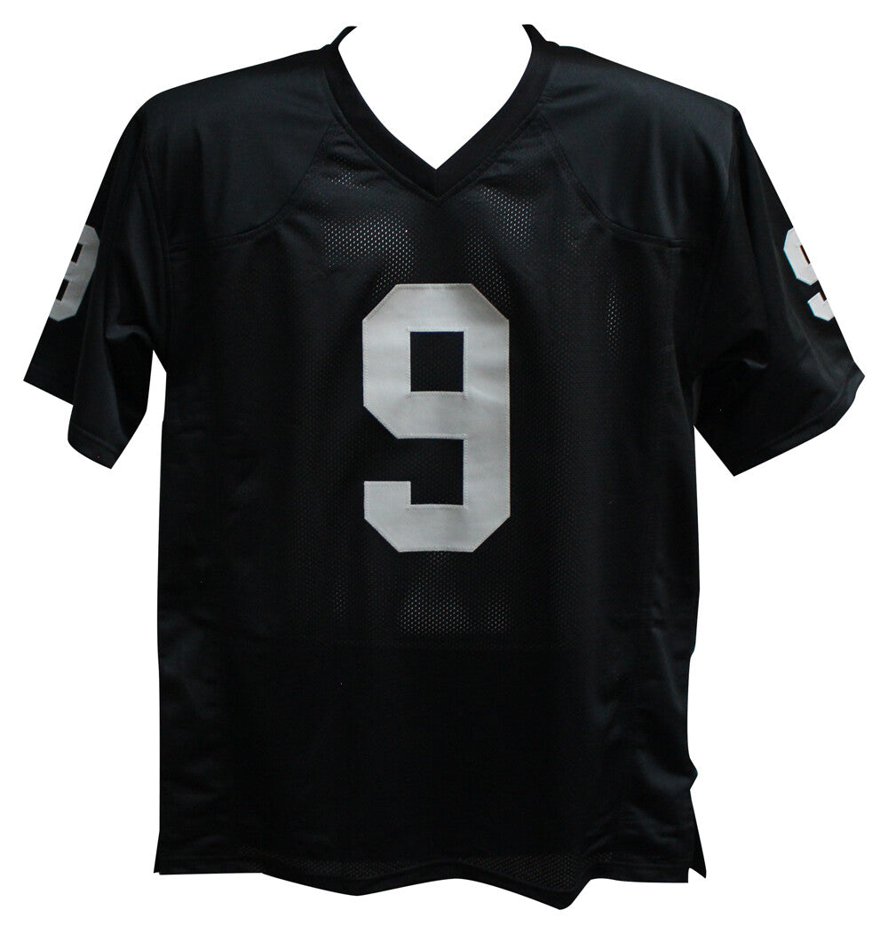 Shane Lechler Autographed/Signed Pro Style Black XL Jersey Beckett BAS 34185