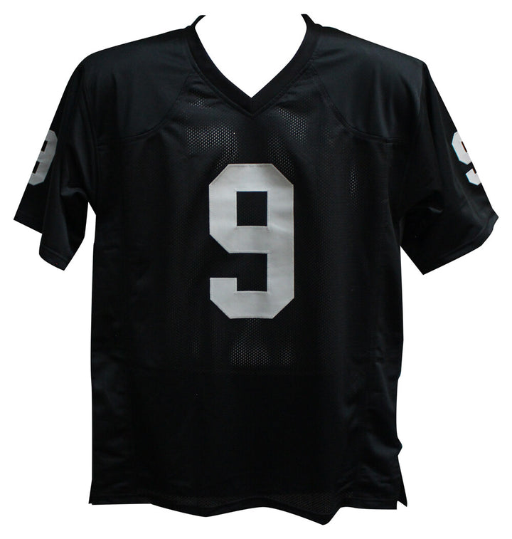 Shane Lechler Autographed/Signed Pro Style Black XL Jersey Beckett BAS 34185