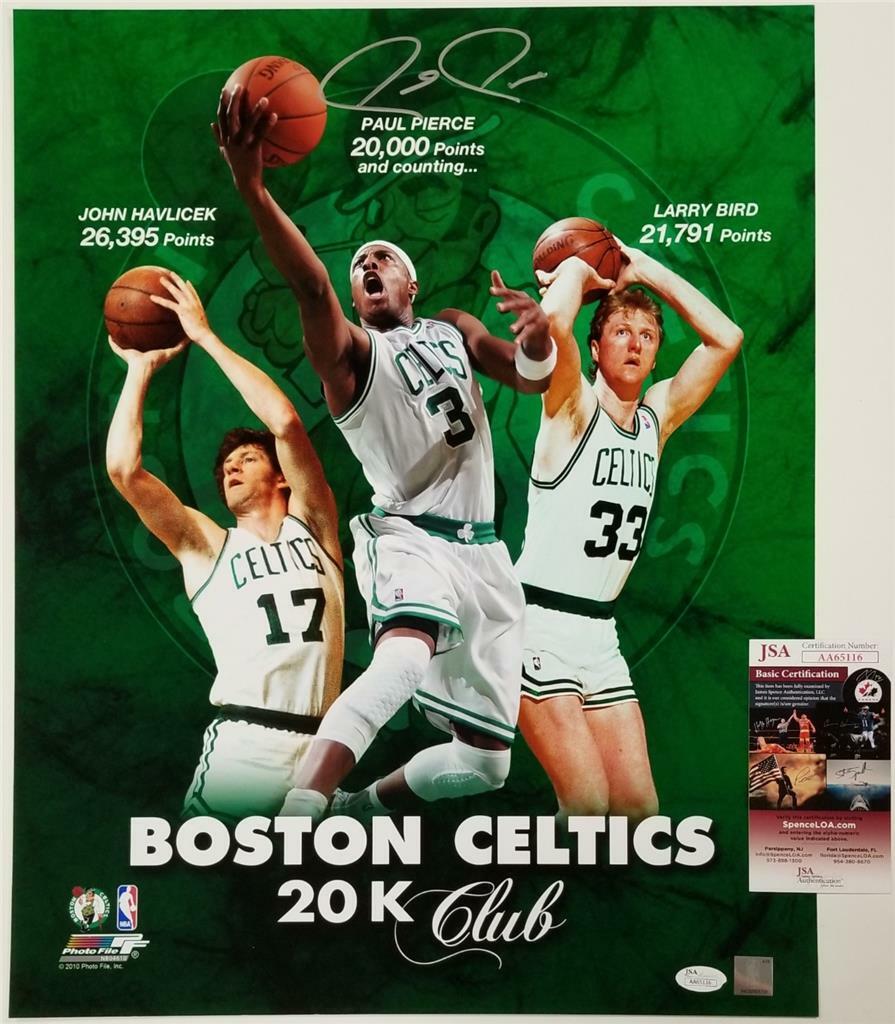 Paul Pierce signed Boston Celtics 20K Club 16x20 Photo autograph ~ JSA COA