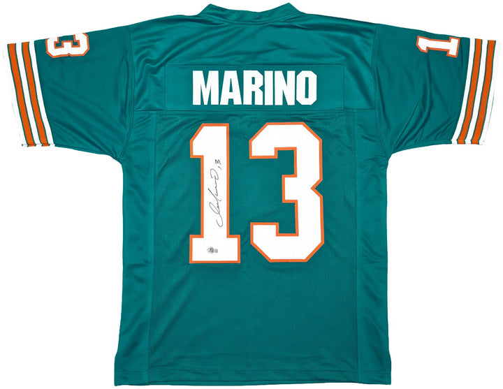 Miami Dolphins Dan Marino Signed Teal Jersey Beckett Witness