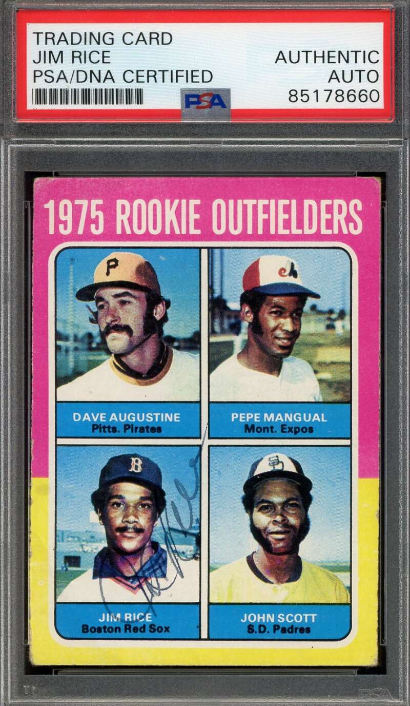 Jim Rice PSA DNA Signed 1975 Topps Rookie Autograph