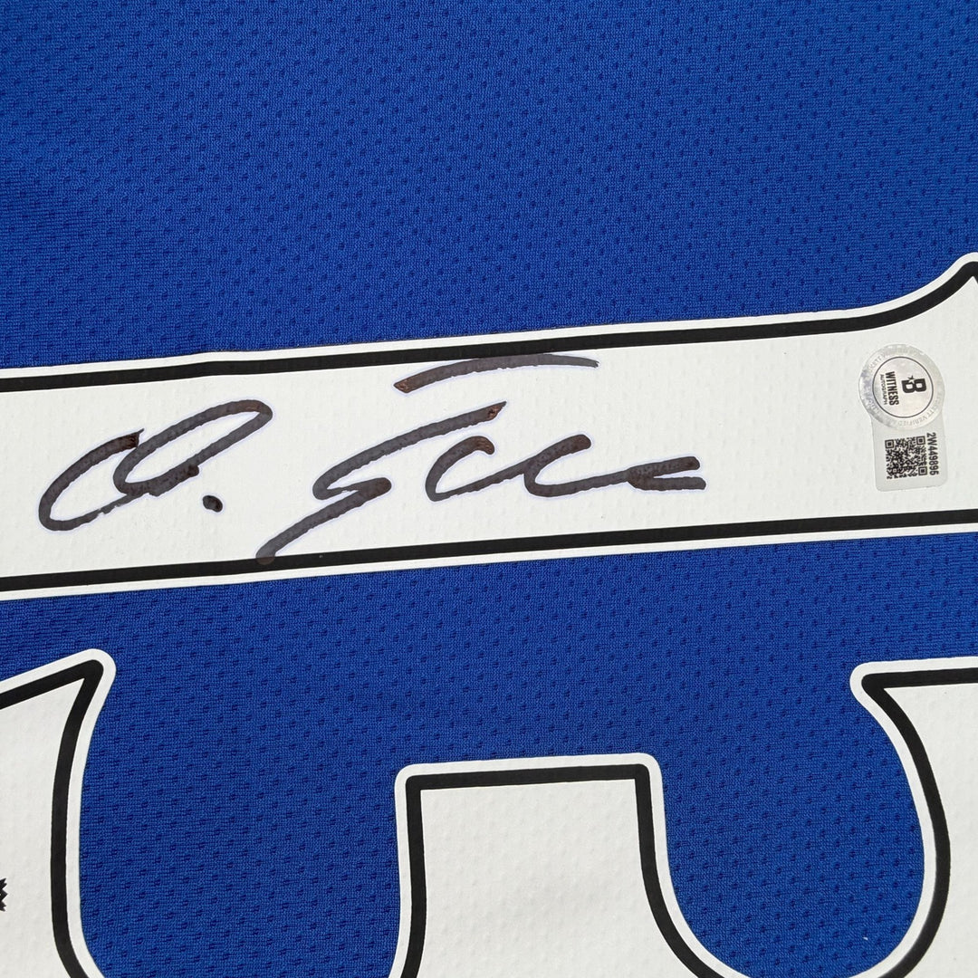 Autographed/Signed Michael Ballack Chelsea FC Blue Jersey Beckett BAS COA