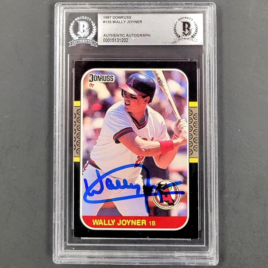Wally Joyner autograph signed 1987 Donruss #135 RC Rookie Card BAS BGS Beckett