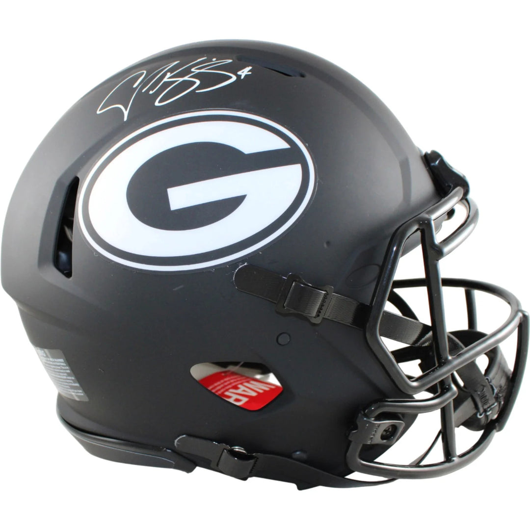 Champ Bailey Autographed Georgia Bulldogs Pro Helmet Eclipse Beckett WIT 58661