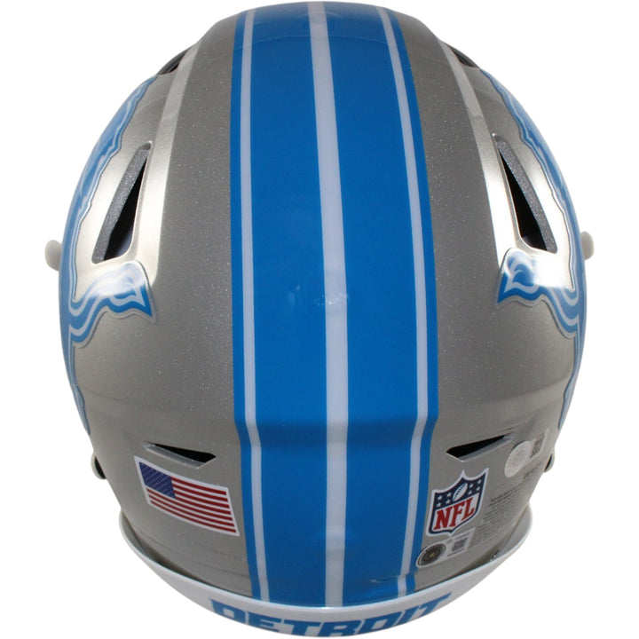 Barry Sanders Autographed Detroit Lions SpeedFlex Helmet Beckett Witness 58195
