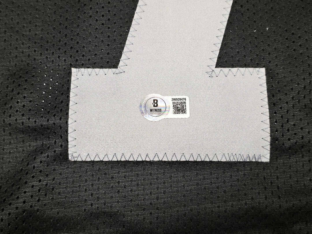 Las Vegas Raiders Geno Smith Signed Black Jersey Beckett Witness
