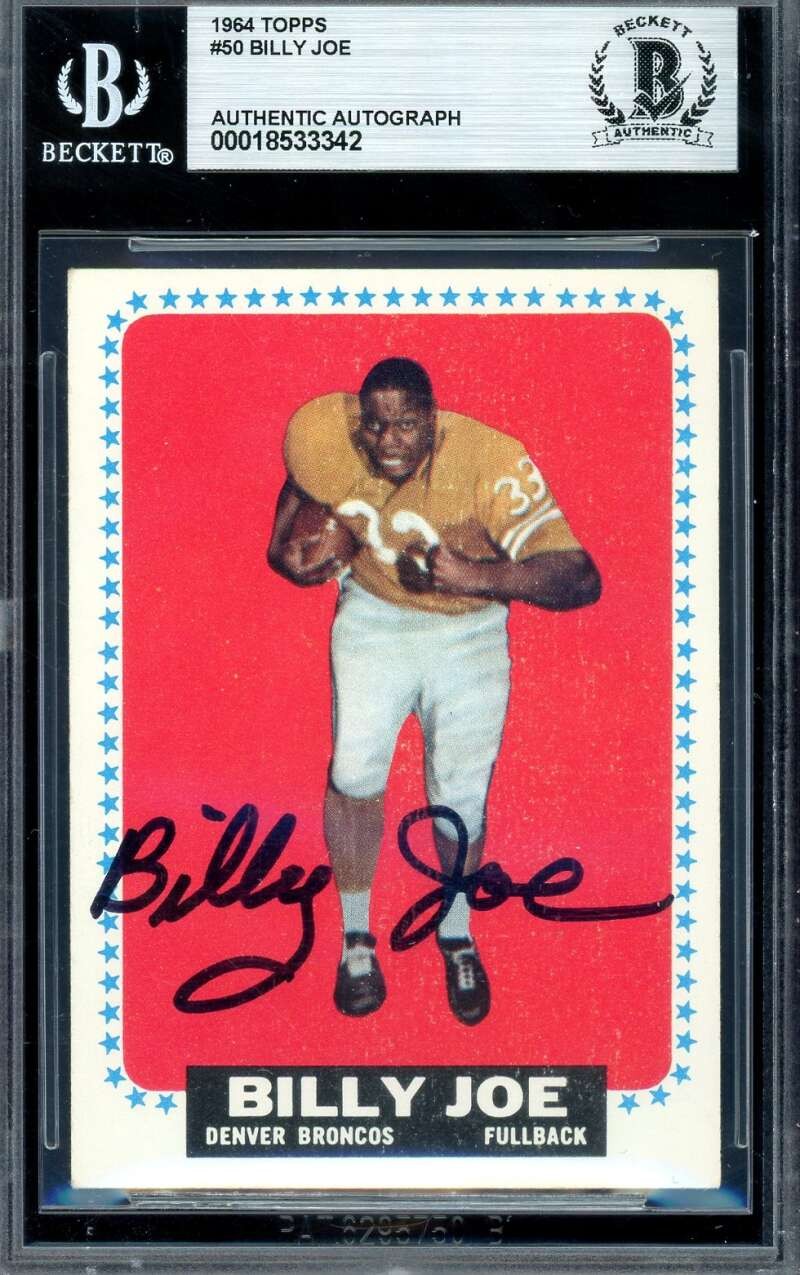 Billy Joe Beckett BAS Signed 1964 Topps Rookie Autograph