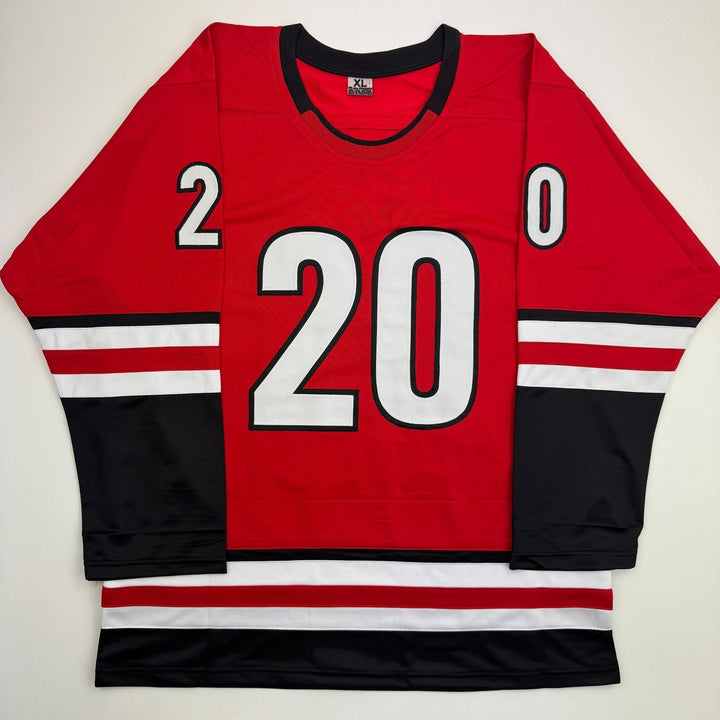 Autographed/Signed Sebastian Aho Carolina Red Hockey Jersey Beckett BAS COA